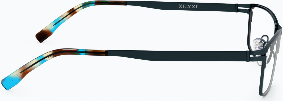 Side view of Rectangle Glasses 325024 in Forest Green thumbnail