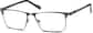 Angle view of Rectangle Glasses 325112 in Silver Gray thumbnail
