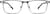 Front view of Rectangle Glasses 325112 in Silver Gray thumbnail