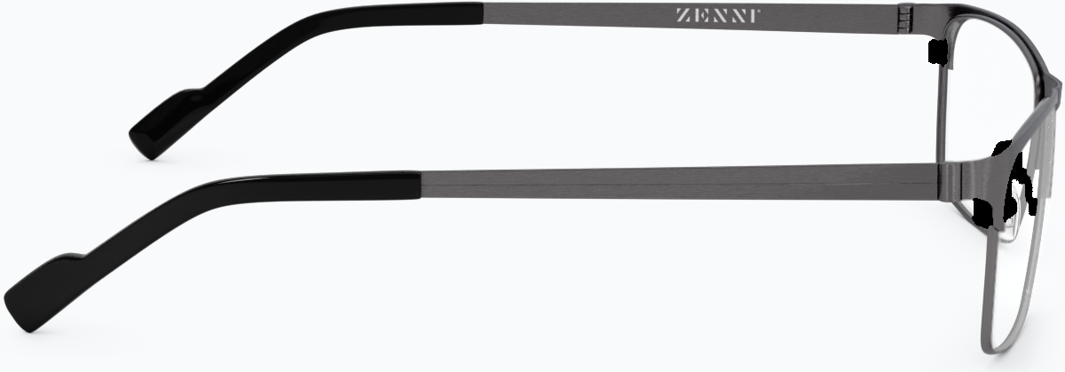 Side view of Rectangle Glasses 325112 in Silver Gray thumbnail