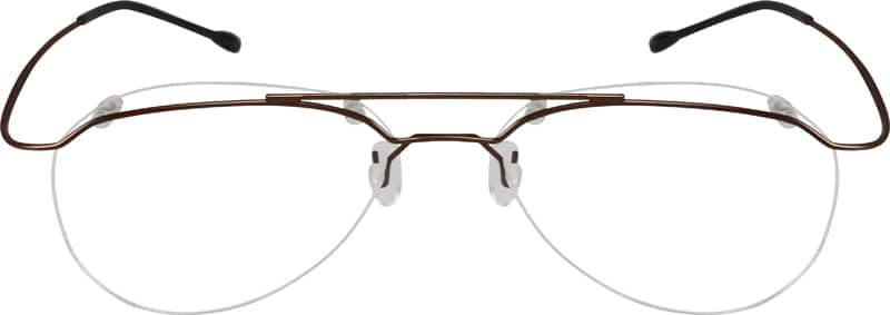 Angle view of Aviator Glasses 325615 in Brown