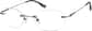 Angle view of Customizable Rimless Glasses 325812 in Gray thumbnail