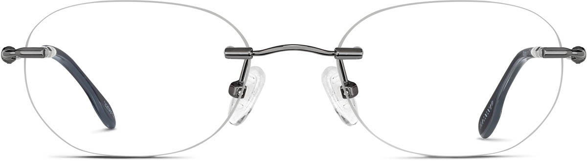 Gray Customizable Rimless Glasses #325812