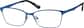 Angle view of Rectangle Glasses 325916 in Blue thumbnail
