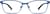 Front view of Rectangle Glasses 325916 in Blue thumbnail