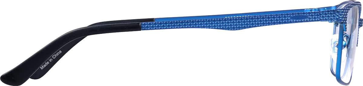 Side view of Rectangle Glasses 325916 in Blue