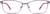Front view of Rectangle Glasses 325917 in Pink thumbnail