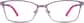 Front view of Rectangle Glasses 325917 in Pink thumbnail