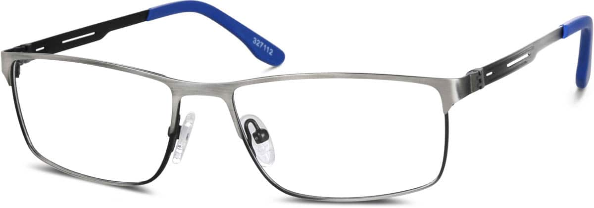 Angle view of Rectangle Glasses 327112 in Graphite