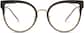 Front view of Cat-Eye Glasses 327521 in Black thumbnail