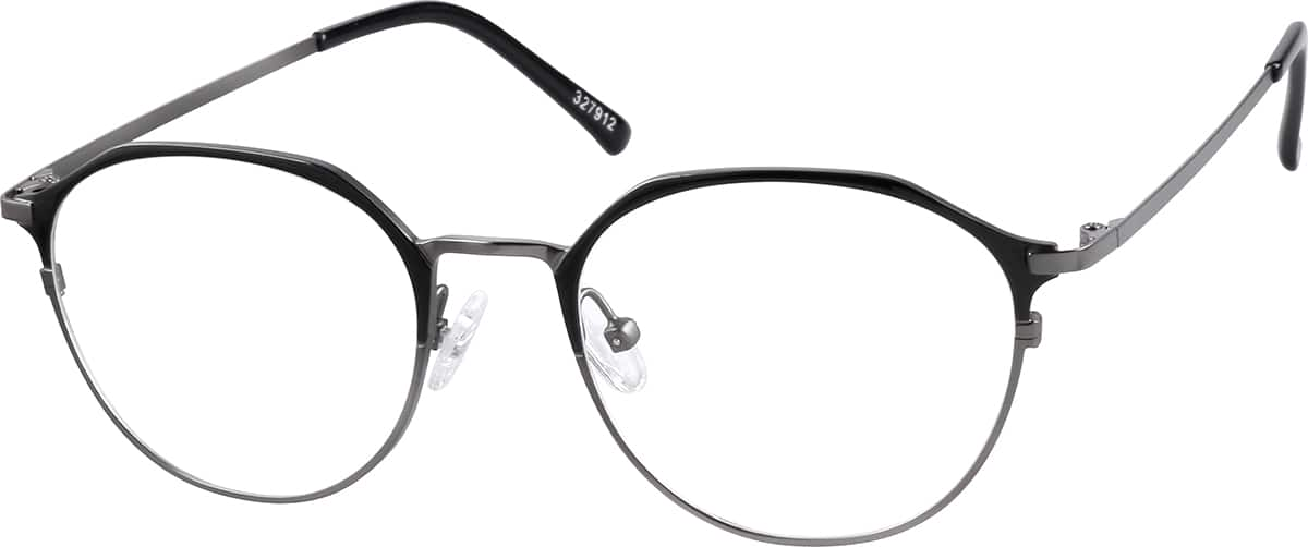 Angle view of Ocotillo Round Glasses 327912 in Graphite