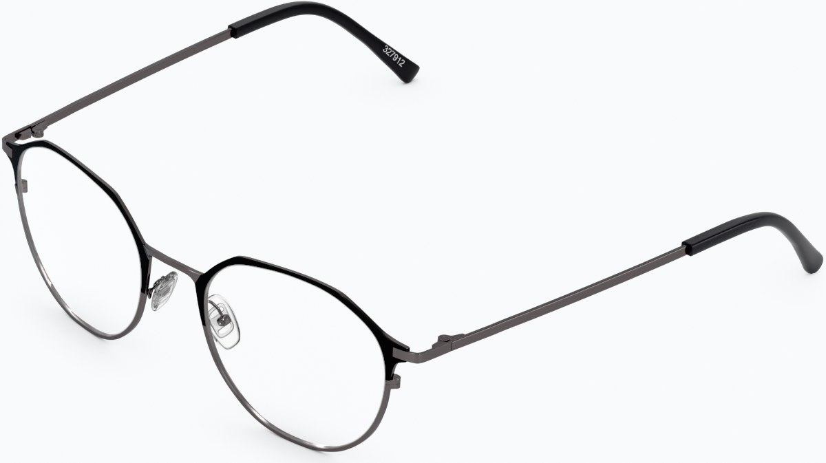 Angle view of Ocotillo Round Glasses 327912 in Graphite thumbnail