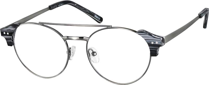 Angle view of Round Glasses 328012 in Graphite