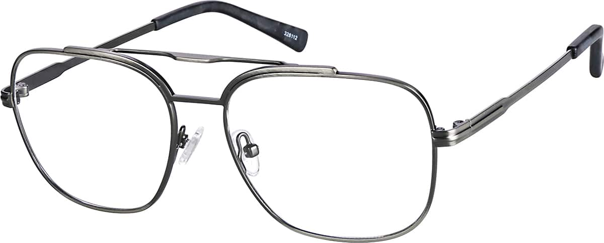 Angle view of Yucca Aviator Glasses 328112 in Gray