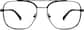 Front view of Yucca Aviator Glasses 328121 in Black thumbnail
