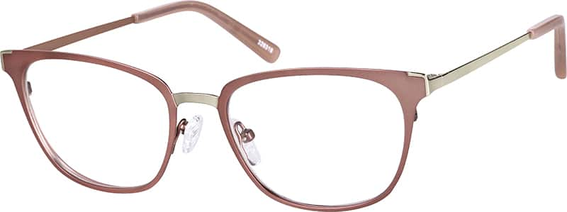 Angle view of Cat-Eye Glasses 328319 in Rose Gold