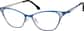 Angle view of Cat-Eye Glasses 328816 in Blue thumbnail