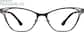 Front view of Cat-Eye Glasses 328821 in Black thumbnail