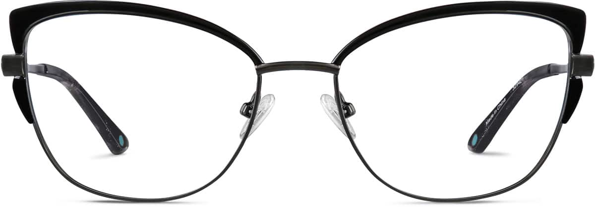 Front view of Cat-Eye Glasses 329421 in Black