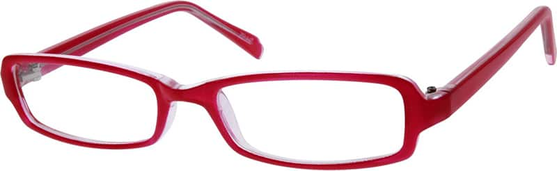 Angle view of Rectangle Glasses 337128 in Red