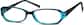 Angle view of Oval Glasses 338526 in Blue thumbnail