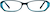 Front view of Rectangle Glasses 338526 in Blue thumbnail