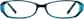 Front view of Oval Glasses 338526 in Blue thumbnail