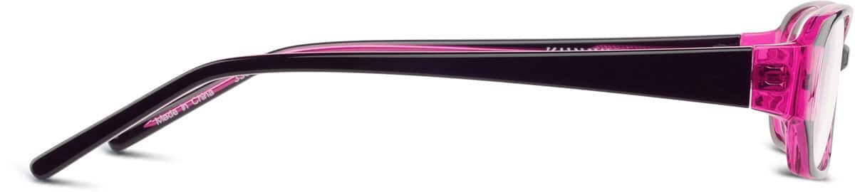 Side view of Rectangle Glasses 338537 in Purple