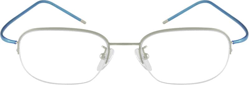 Silver Rectangle Glasses #341511 | Zenni Optical Canada