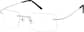Angle view of Customizable Rimless Glasses 362011 in Silver thumbnail