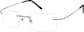 Angle view of Customizable Rimless Glasses 362012 in Gray thumbnail