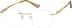 Rimless Glasses 364514 in Gold