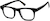 Angle view of Square Glasses  366621 in Black thumbnail