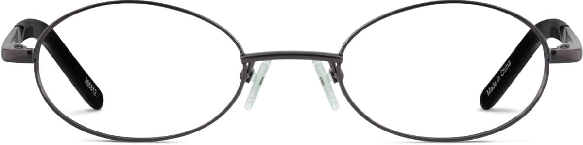 Front view of Oval Glasses 366812 in Gray