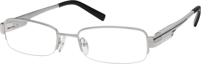 Silver Rectangle Glasses #366911 | Zenni Optical