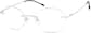 Angle view of Customizable Rimless Glasses 367530 in White/Silver thumbnail