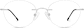 Front view of Customizable Rimless Glasses 367530 in White/Silver thumbnail