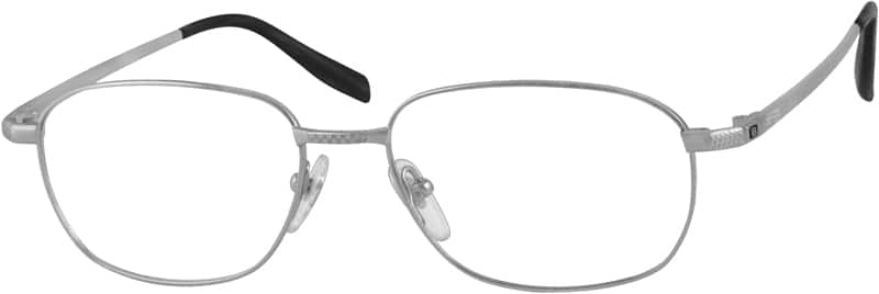 Silver Titanium Rectangle Glasses #371211 | Zenni Optical