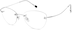 Customizable Titanium Rimless Glasses 372211 in Silver
