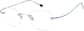 Angle view of Customizable Titanium Rimless Glasses 372229 in Multicolor thumbnail