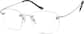 Angle view of Customizable Titanium Rimless Glasses 372811 in Silver thumbnail