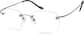 Angle view of Customizable Titanium Rimless Glasses 372812 in Gray thumbnail