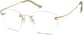 Angle view of Customizable Titanium Rimless Glasses 372814 in Gold thumbnail