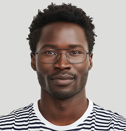 Image of Titanium Aviator Glasses