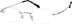 Titanium Rimless Glasses 374311 in Silver