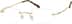 Titanium Rimless Glasses 374314 in Gold