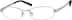 Titanium Rectangle Glasses 374911 in Silver