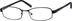 Titanium Rectangle Glasses 374921 in Black