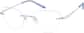 Angle view of Customizable Titanium Rimless Glasses 375111 in Silver thumbnail