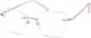 Angle view of Customizable Titanium Rimless Glasses 375119 in Pink thumbnail